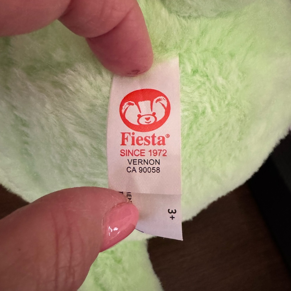 Cute Green Dinosaur Plush Toy by Fiesta - Picture 5 of 6